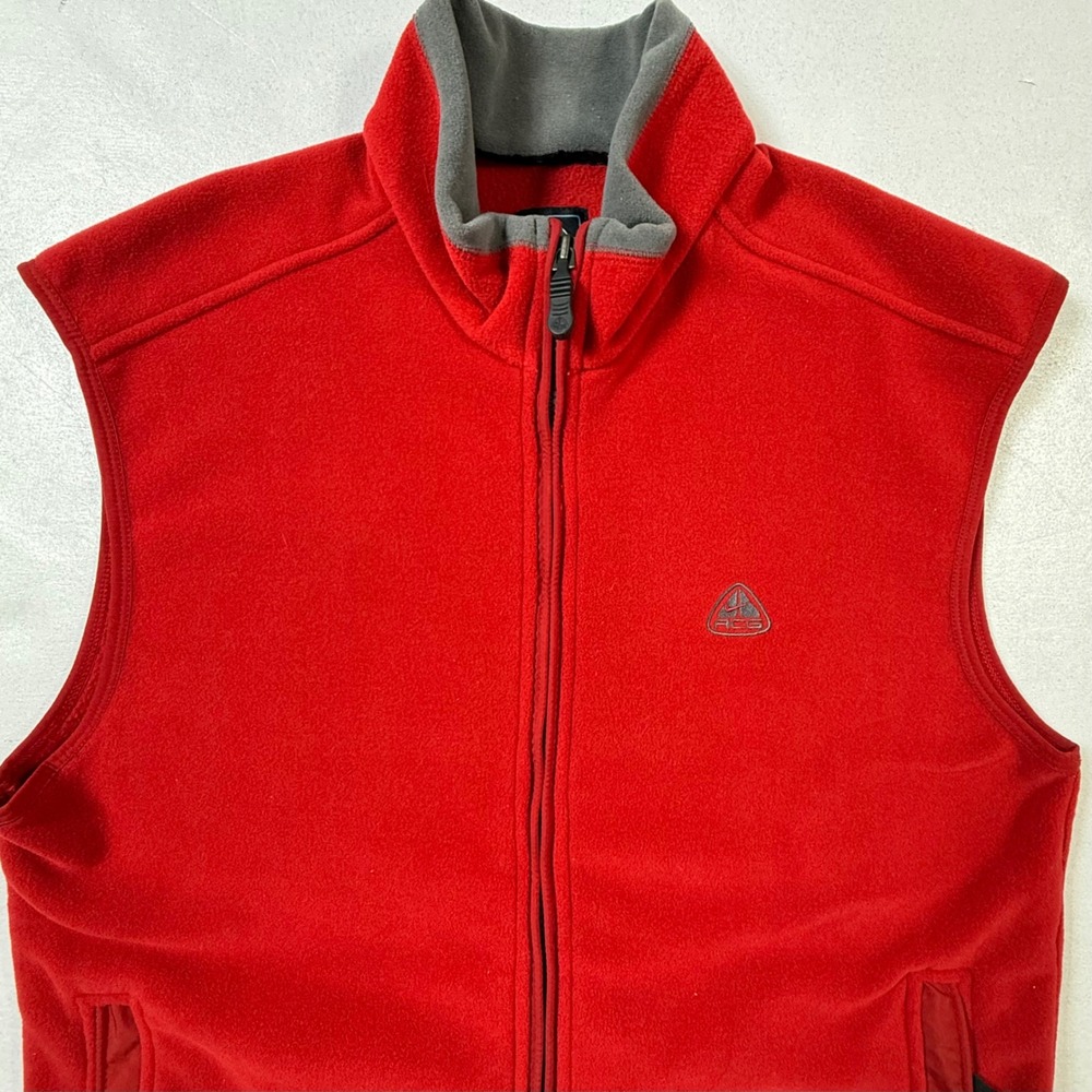 Nike ACG Red Fleece Vest Thermal Layer Mens Large